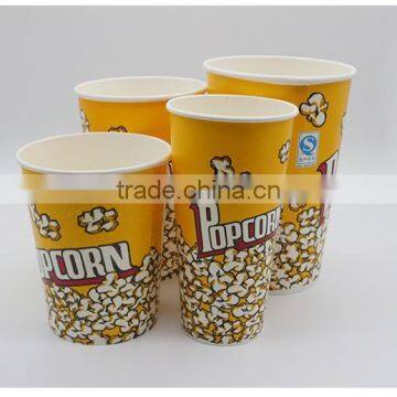 China Manufacture Wholesale Custom Disposable Popcorn Paper Cups