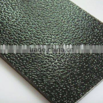 Dark green PC embossed solid sheet, decorative solid board for real estate project, custome-made PC sheet
