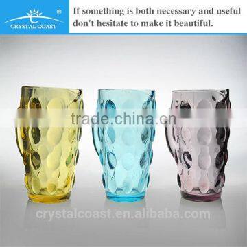 wholesale cheap colored beer jar ; beer decanter; glass beverage jars