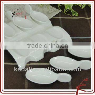 Wholesale White Porcelain Ceramic Snack Dish Dinner Set