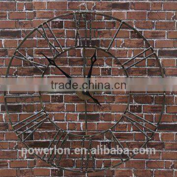 Metal Roman Numeral Clock Home Decor Wall Clocks photo-2