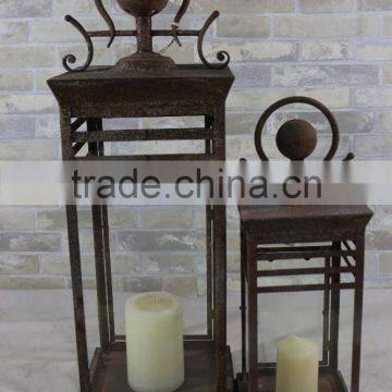 New Design Antique Candle Lantern Wholesale Promotion Outdoor Steel Lantern