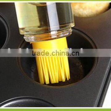 CY129 Pour Brush Store With Non-Clogging Silicone Dual Oil Brush ,Space Saver Cruet, Olive Oil Vinegar Salad Dressing Dispenser photo-3