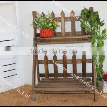 Wooden Baking Finish Color Flower Stand /wood Flower Rack photo-4