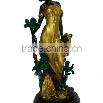 Casting bronze lady craft for home decoration