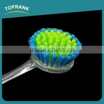 Toprank Round Head Clear Handle Plastic Dish Brush Dish Scrub Brush Kitchen Wash Dish Brush photo-2