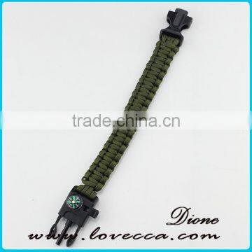 Paracord Bracelet Survival Gear Kit With Embedded Compass, Fire Starter, Emergency Knife & Whistle Survival Bracelet photo-2