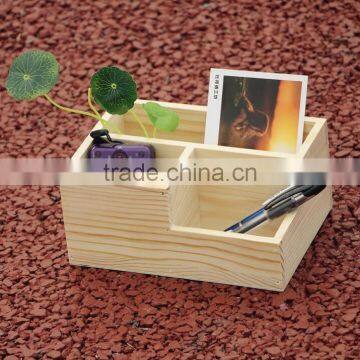 Eco-friendly Custom Unfinished Desktop Wooden Pen Holder photo-2