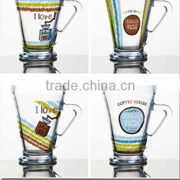 6oz 8oz 10oz 12oz Caffe Latte Espresso Cappuccino glass coffee cup glass mug