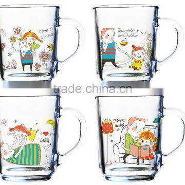 6oz 8oz 9oz 10oz 12oz Glass Kids Mug Glass Milk Mug Children Glass Set photo-2