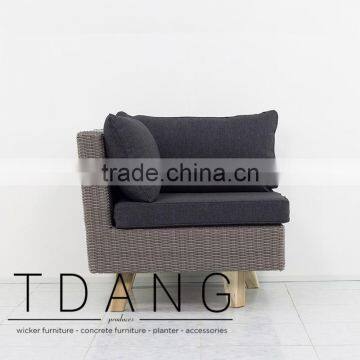 Torguta Wicker Corner Bench - Vietnam Poly Rattan photo-3