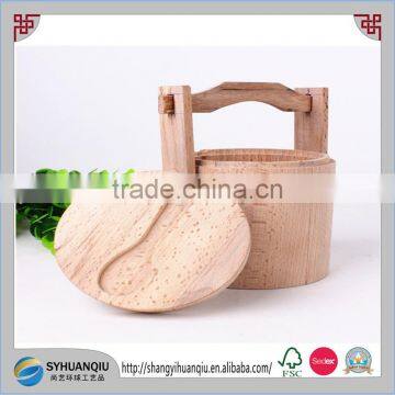 high quality wooden tea bucket type wooden tea packing box