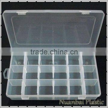 18 Compartment Clear Plastic Removable grids box Rectangular Electronic Components Box Organizer Bin Storage Box