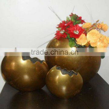 Interior Decoration Aluminium Flower Vases set of 3 pcs