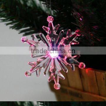 Acrylic crystal snowflake pendant with snowflake ornament