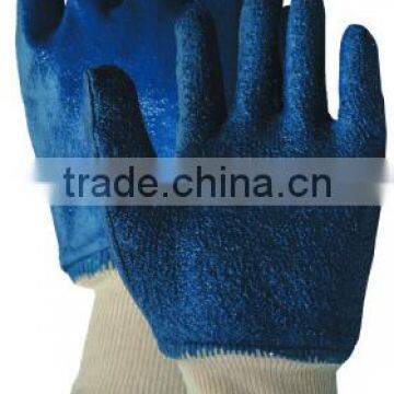 Sunnyhope cotton Towel liner Blue nitrile fully coated work glove