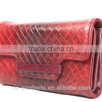 2016 Latest Design Ladies Envelope Clutch Bag Pu Woven Bag photo-2