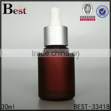 Hot Products Dark Red Frosted Cosmetic Essence Perfume Glass Bottle 30ml Basket Dropper Bottle Glass China Suppliers photo-2