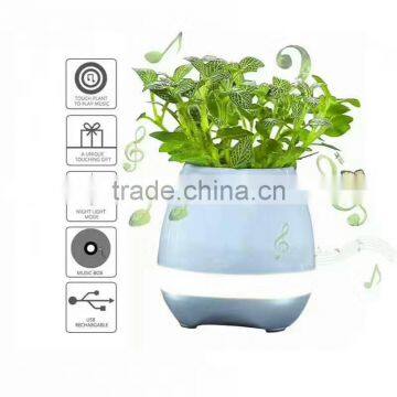 Fashion Futuristic Colorful Music Playing Bonsai Active Bluetooth Plant Pot photo-2