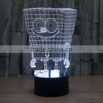 2016 Lovely Fashionable Popular Colorful Acrylic 3D Usb Led Night Light for Christmas Gift photo-3