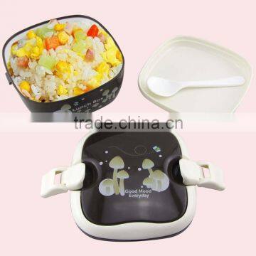 Small Size Square Plastic Bento Lunch Box With Handle photo-2