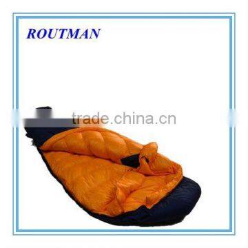 white goosedown stylish mummy sleeping bag