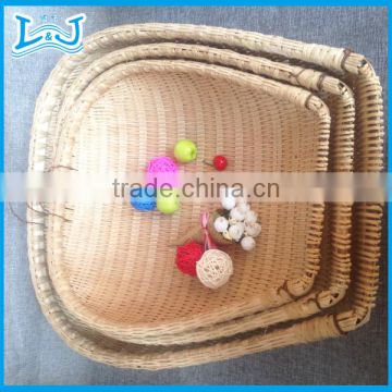 100% hand made wicker basket with handles wholesale produce baskets popular in European