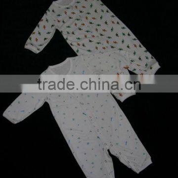 Organic Printed Romper_100% Organic Cotton Comfortable Baby Body Suit and Organic Printed Long Sleeve and Short Sleeve Baby Bod photo-4
