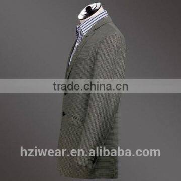 High Quality Houndstooth Business Suits/ Italy Style Suits for Men/ Functional Buttons on Sleeve. photo-3