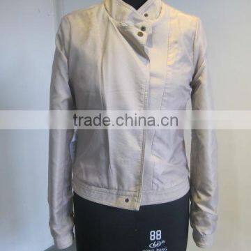 Anti-Wrinkle Feature and Winter Season Ladies PU Leather Jacket photo-5