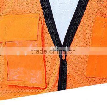 High Visibility Security Safety Mesh Vest With Pocket photo-3