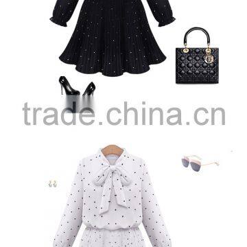 GZY 2015 Collar Butterfly Long Sleeve Working Ladies Pictures Formal Wear photo-3