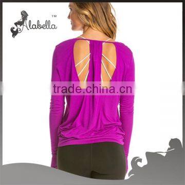 Stretch Viscose Nylon Long Sleeve Fitness Shirt photo-2