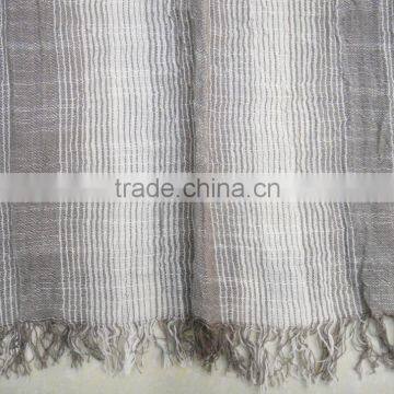 Fashion New Stylish Arab Dubai Turkey Lady Men 100%viscose Jacquard Stripe Rayon Shawl photo-3