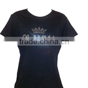 Shoe Flag July 4th Independence Rhinestone V Neck Short Sleeve Tee Shirt photo-3