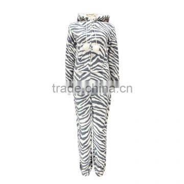 Wholesale Factory Price Zebra Stripes Couple Casual Adult Polyester Onesie photo-3