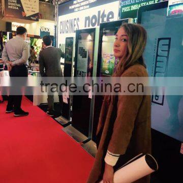 2015 hot sell slim hd touch screen digital signage wayfinding ticket printer touch screen kiosk