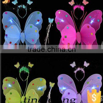 new fashion girls fairy wings butterfly shape LED wings for party decorations gifts for gift items