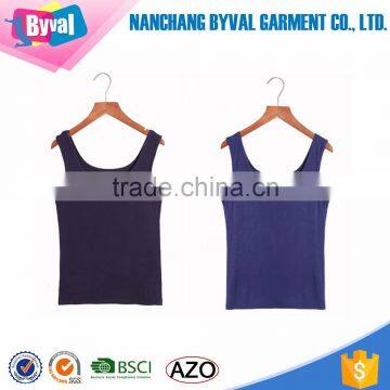 Modal Cotton Girls Yogo Tank Top u Neck Base Shirts Gym Vest Athletic Singlets Wholesale photo-5