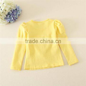 WHOLESALE GIRL'S UNDERSHIRT WITH Embroidered Heart, Kids Yellow Winter Undershirts for Wholesale Market photo-2