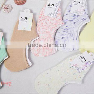 Zm40580b Summer Invisible Cotton Socks Ladies Pure Color Low-cut Liners Socks photo-4