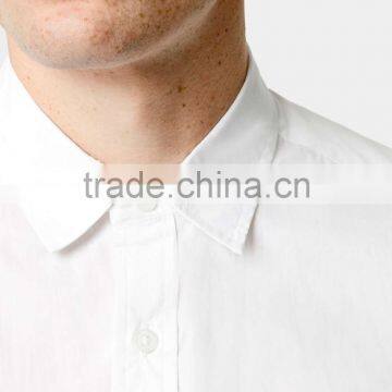 White Double Pocket Poplin Short Sleeve Casual Shirt photo-2