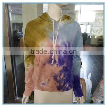 Custom cheap plain girls hoodies, women 100% cotton high quality sweatshirt hoodies, pullover cropped top camo hoodie