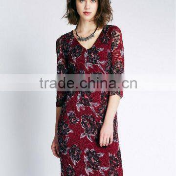 Floral Double Layer Lace Shift Dress photo-1