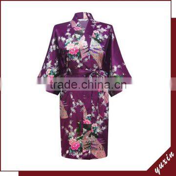 silk robes turkey Stock Woman Sleepwear / Kimono Bathrobe KS0005