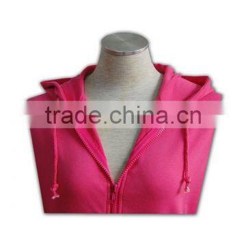 BSCI 2016 Design Sublimation Screenprint Embroidery Zipper Hoody Plain Pink Zipper Hoodie photo-5