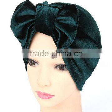 India Arabian Muslim Headscarf Ladies Thin Velvet Activities Bow Bow Fast Selling photo-5