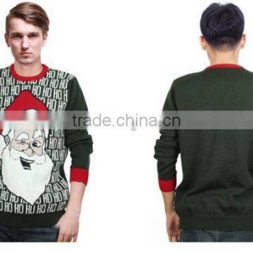 Wholesaler Private Label Christmas Pullover Sample Plain Men's Jacquard Sweater for Sale photo-2