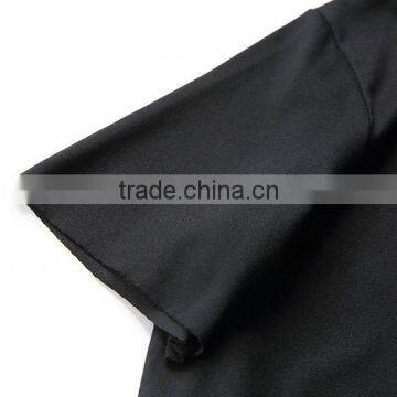 Men Black Zipper o Ring Hip Hop t Shirt With Hood photo-5