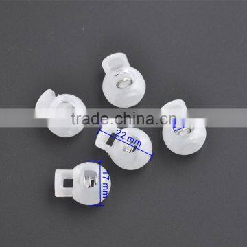 Transparent Plastic Round Ball Cord Lock End Toggles Spring Clip Stoppers for 6-7mm Bungee Shock Cord HLD/K-003 photo-3